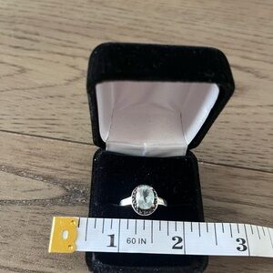 Elegant Silver topaz and sapphire Women's Ring